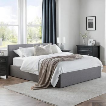 Rialto Grey Fabric Ottoman Storage Bed - Sizes Available