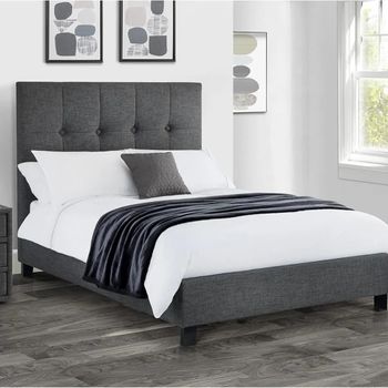 Sorrento Grey Fabric Bed - Sizes Available