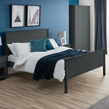 Maine Black 3ft Single Panel Bed