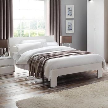 Manhattan White Gloss 5ft King Size Bed