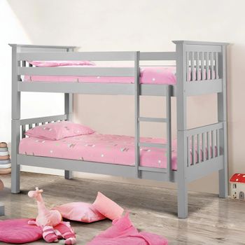 Barcelona Grey Slatted Bunk Bed
