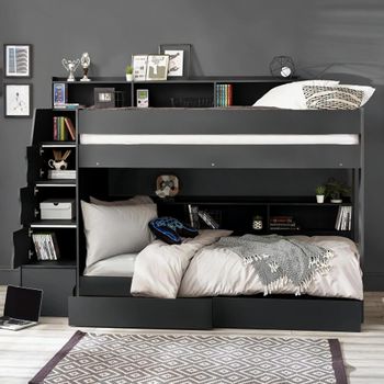 Camelot Staircase Dark Grey Bunk Bed