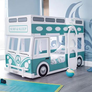 Campervan Vintage Green Bunk Bed