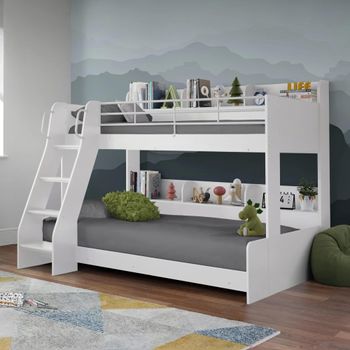 Domino Triple Sleeper White Bed