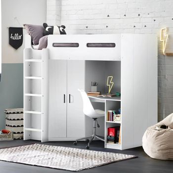 Hercules White Highsleeper Bed