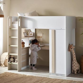 Ocean White Highsleeper Bed