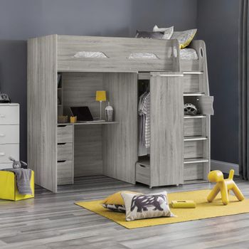 Pegasus Grey Oak Highsleeper Bed