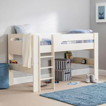 Pluto Midsleeper White Bed