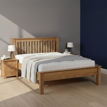 Nimbus Oak Slatted Bed - Sizes Available