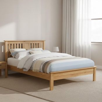 Newbridge Oak Low Foot End Bed - Sizes Available