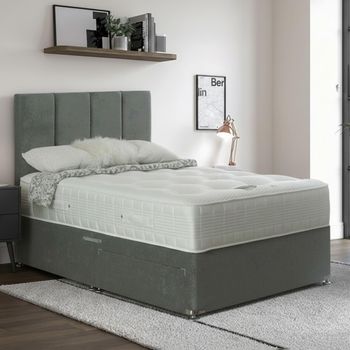 Micro Tencel Deluxe 1000 Pocket Spring Platform Top Divan Bed - Sizes Available