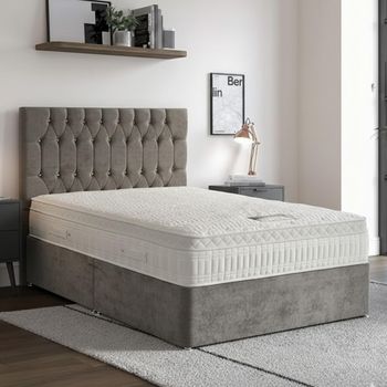 Silver Active Deluxe 2800 Pocket Spring Platform Top Divan Bed - Sizes Available