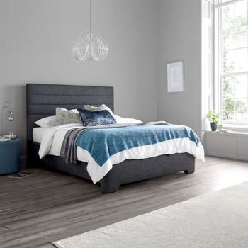 Appleby Ottoman Storage Bed - Pendle Slate Fabric - Sizes Available