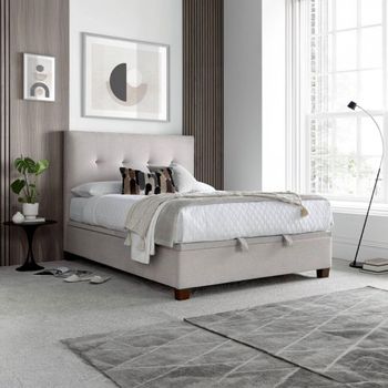 Walkworth Ottoman Storage Bed - Maskat Clay Fabric - Sizes Available