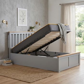 Phoenix Stone Grey 3ft Single Ottoman Storage Bed