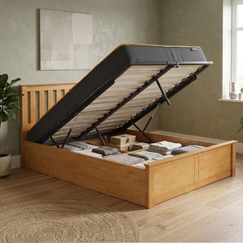 Phoenix Oak 4ft 6in Double Ottoman Storage Bed