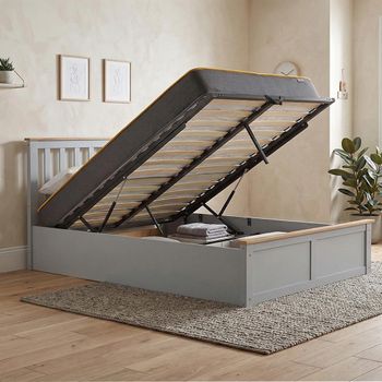 Phoenix Stone Grey 4ft 6in Double Ottoman Storage Bed