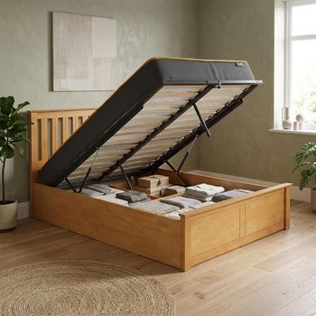 Phoenix Oak 4ft Small Double Ottoman Storage Bed