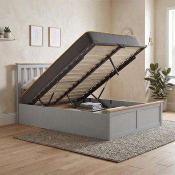 Phoenix Stone Grey 4ft Small Double Ottoman Storage Bed