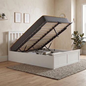 Phoenix White 4ft Small Double Ottoman Storage Bed