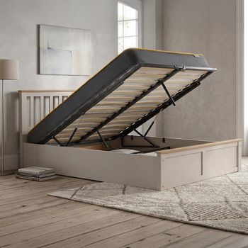 Phoenix Pearl Grey 5ft King Size Ottoman Storage Bed