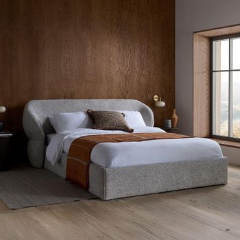 Milan Grey Fabric Bed - Sizes Available