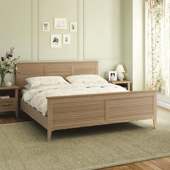 Ennis Natural Matt Lacquered Bed - Sizes Available