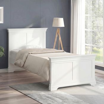 Paisley White Painted High Foot End Bed - Sizes Available
