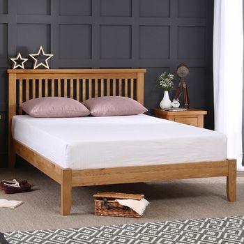 Appleby Petite Oak Slatted Low Foot End Headboard - Sizes Available