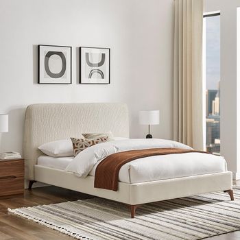 Davies Bed - Natural Fabric - Sizes Available