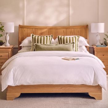 Bordeaux Natural Oak Sleigh Bed - Sizes Available