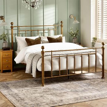 Aurelia Brass Effect Metal Bed - Sizes Available