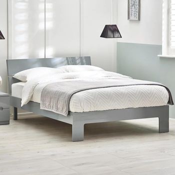 Manhattan Grey High Gloss Bed - Sizes Available