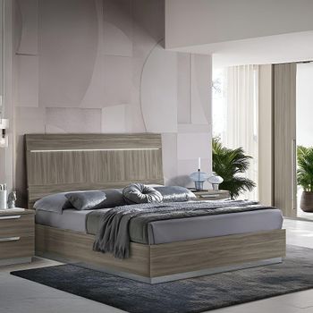 Kroma Italian Venetian Grey Bed - Sizes Available