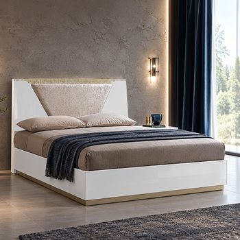 Smart Italian White Fabric Headboard - Sizes Available