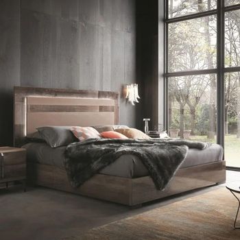 Matera Italian Wood Grain Bed - Sizes Available