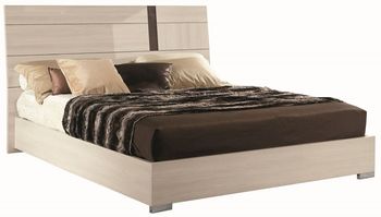Teodora Italian Cream Gloss 5ft King Size Bed