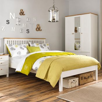 Atlanta Two Tone 4ft 6in Double High Footend Bed