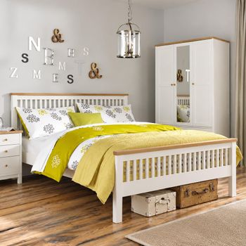 Atlanta Two Tone 5ft King Size High Footend Bed