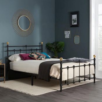 Atlas Black Metal Bed Frame - Sizes Available