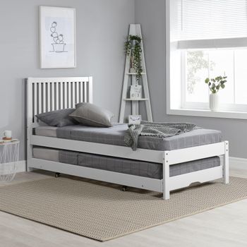 Buxton White 3ft Single Trundle Bed