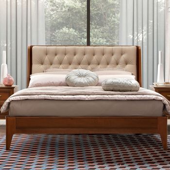 Giotto Italian Walnut 5ft King Size Storage Bed
