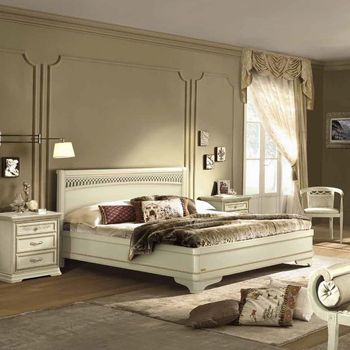 Torriani Italian Ivory Tiziano 6ft Queen Size Bed