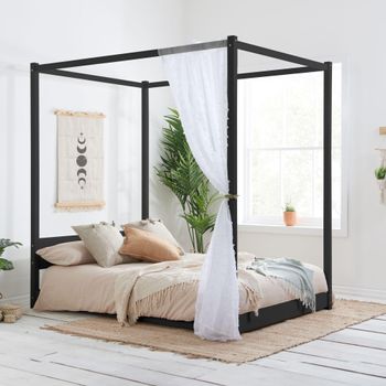 Darwin Black Four Poster Bed - Sizes Available