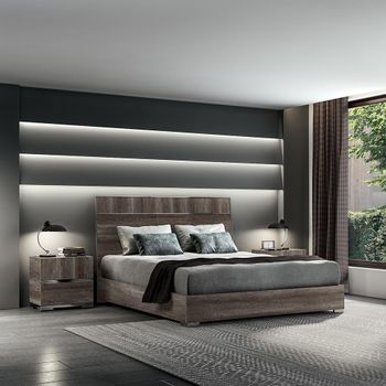 Dea Vintage Oak Bed - Sizes Available