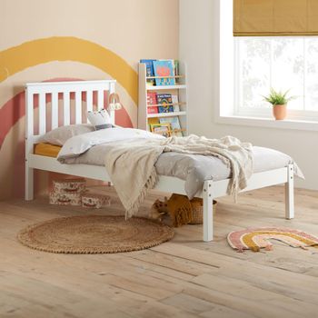 Denver White Slatted Bed - Sizes Available