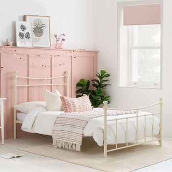 Emily Cream Metal Bed Frame - Sizes Available
