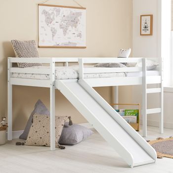 Frankie Kids Midsleeper White Bed
