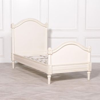 French Style Corley Mahogany Carved Single Ivory 3ft Bed
