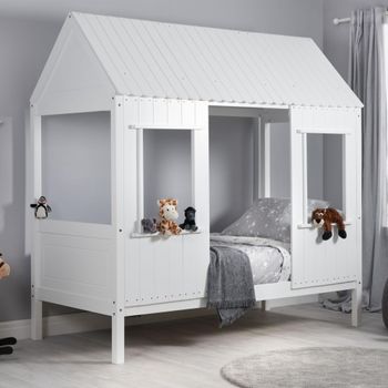 Kids Treehouse White Bed
